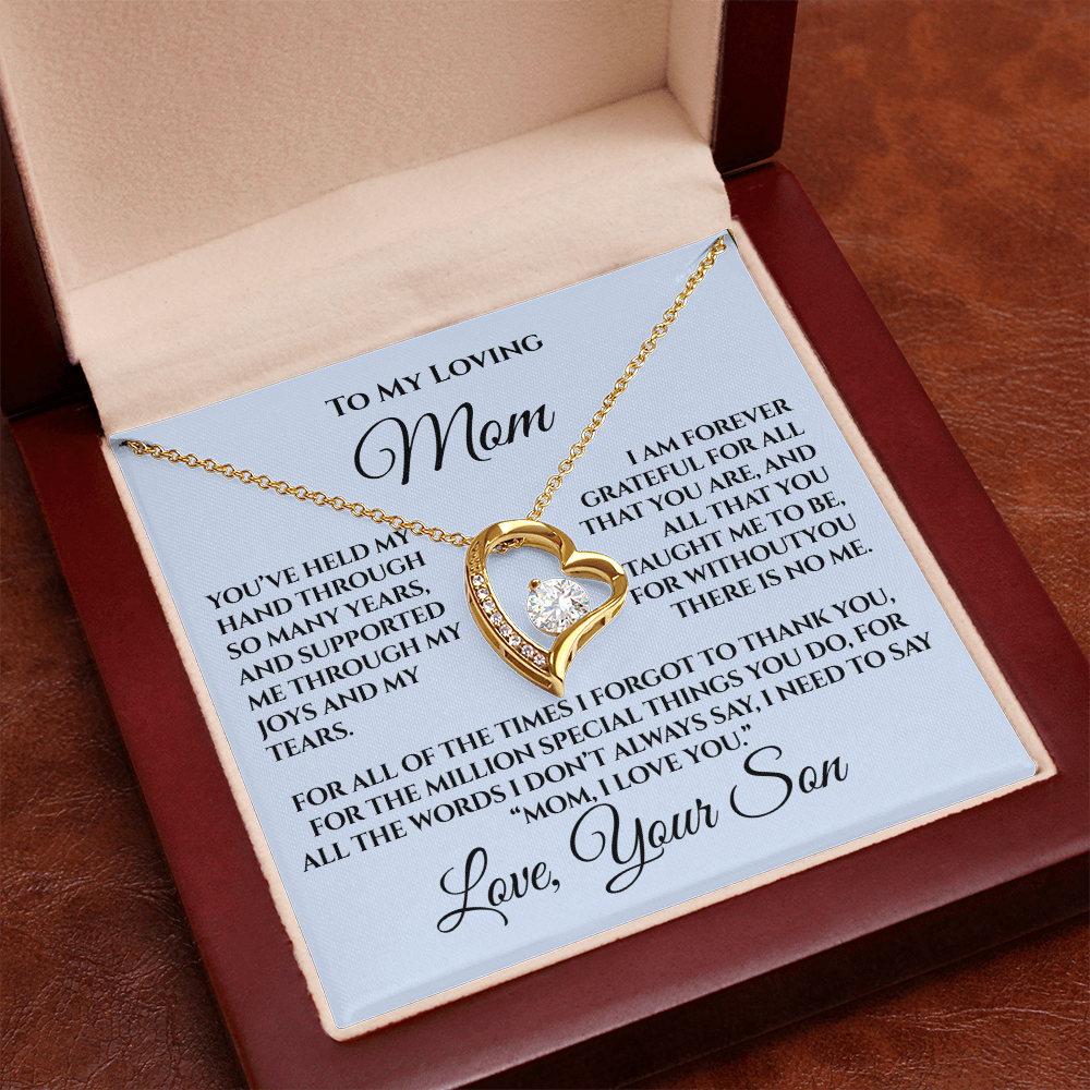 Mother's Day Gift for Mom from Son — “Without You There's No Me” Necklace
