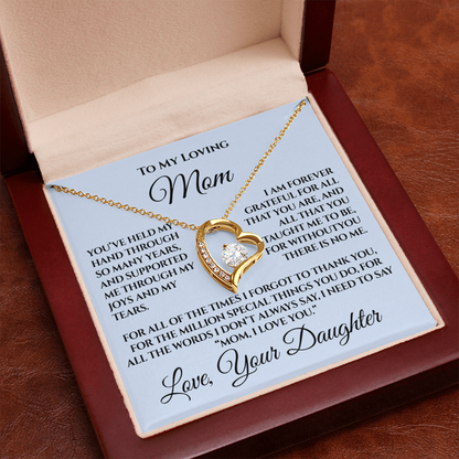 Mother's Day Gift for Mom from Daughter — “Without You There's No Me” Necklace