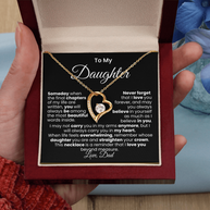 Para Mi Hija — Con amor, Papá | Collar Amor Eterno (Blanco/Dorado)