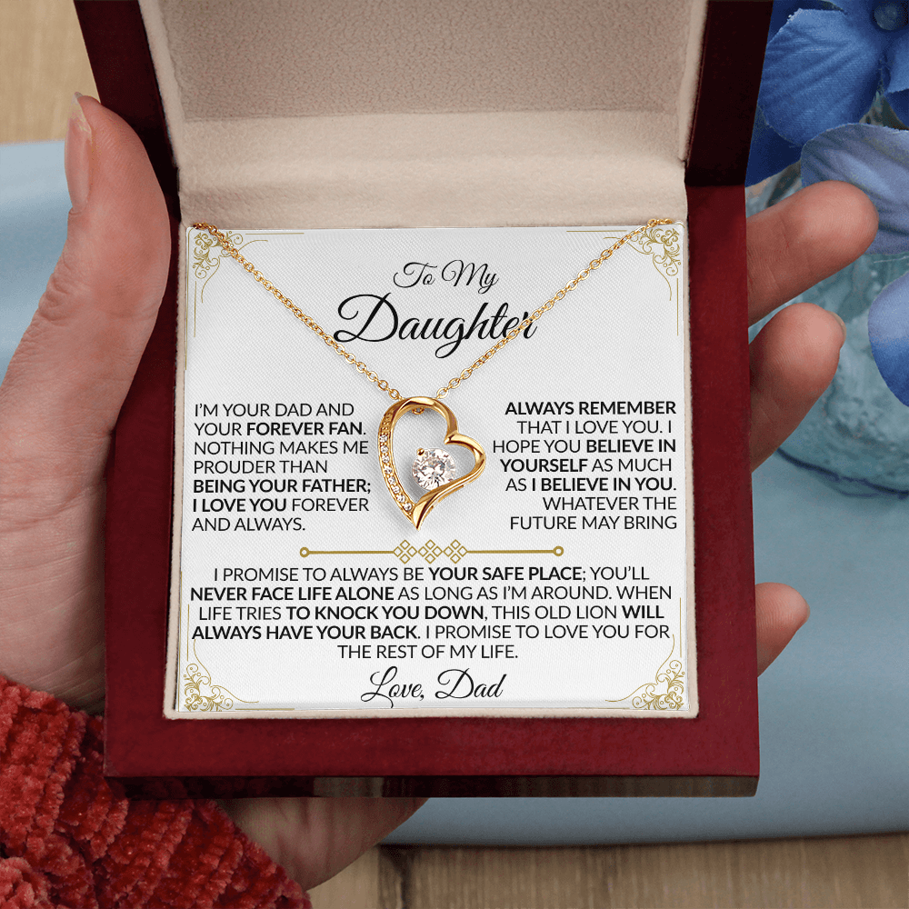 Dad to Daughter: You'll Never Face Life Alone Necklace
