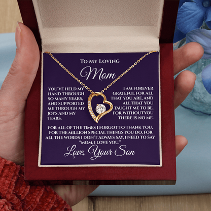 Gift for Mom from Son — “Without You There's No Me” Necklace