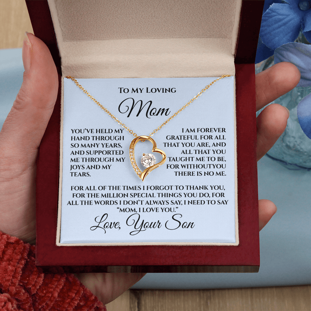 Mother's Day Gift for Mom from Son — “Without You There's No Me” Necklace