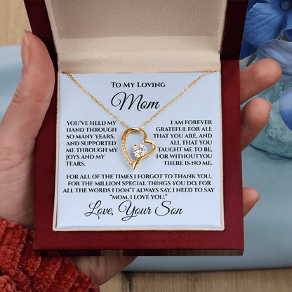 Mother's Day Gift for Mom from Son — “Without You There's No Me” Necklace