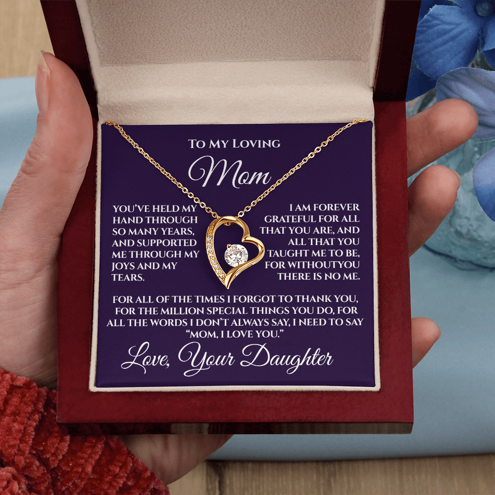 Gift for Mom from Daughter — “Without You There's No Me” Necklace