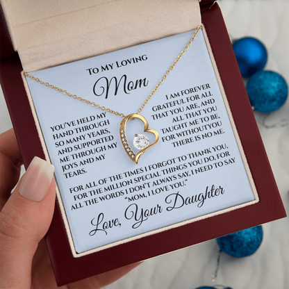 Mother's Day Gift for Mom from Daughter — “Without You There's No Me” Necklace