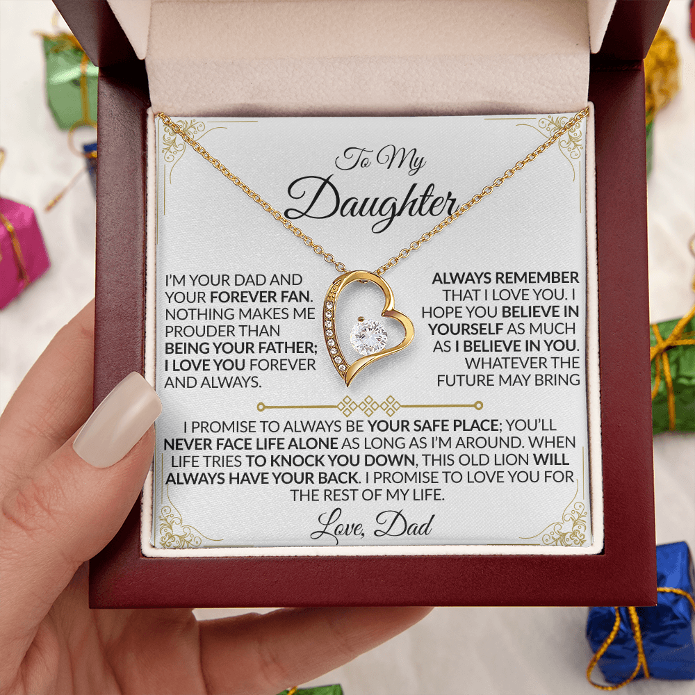 Dad to Daughter: You'll Never Face Life Alone Necklace