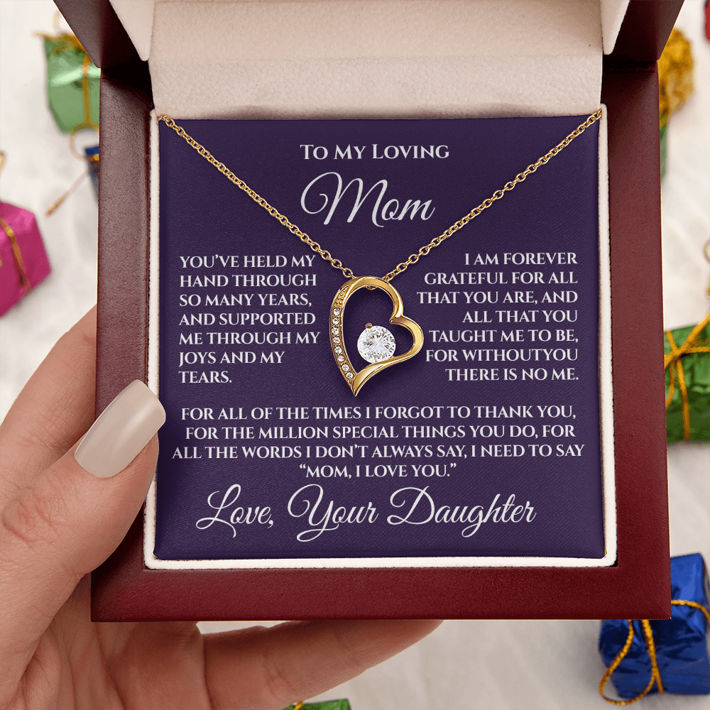Gift for Mom from Daughter — “Without You There's No Me” Necklace