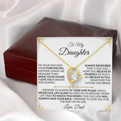 Dad to Daughter: You'll Never Face Life Alone Necklace