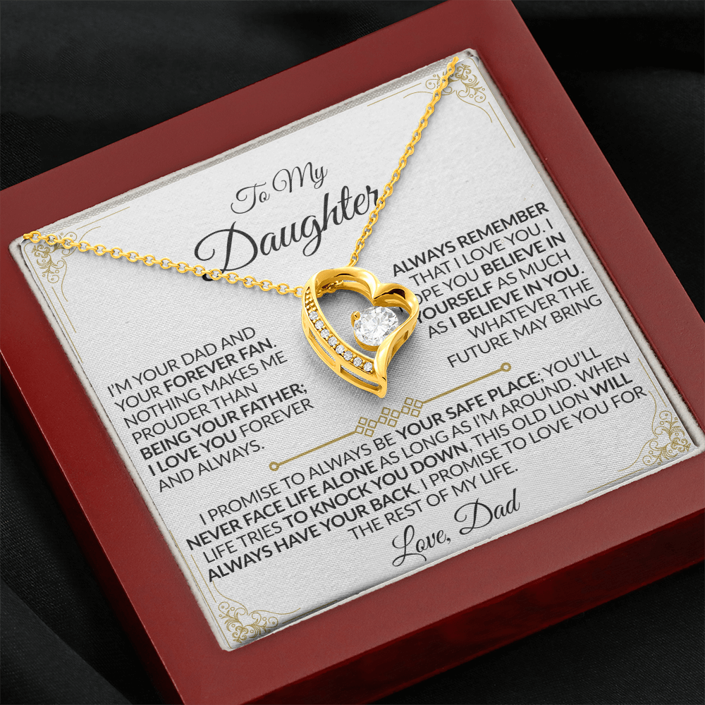 Dad to Daughter: You'll Never Face Life Alone Necklace