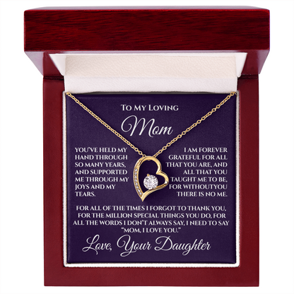 Gift for Mom from Daughter — “Without You There's No Me” Necklace