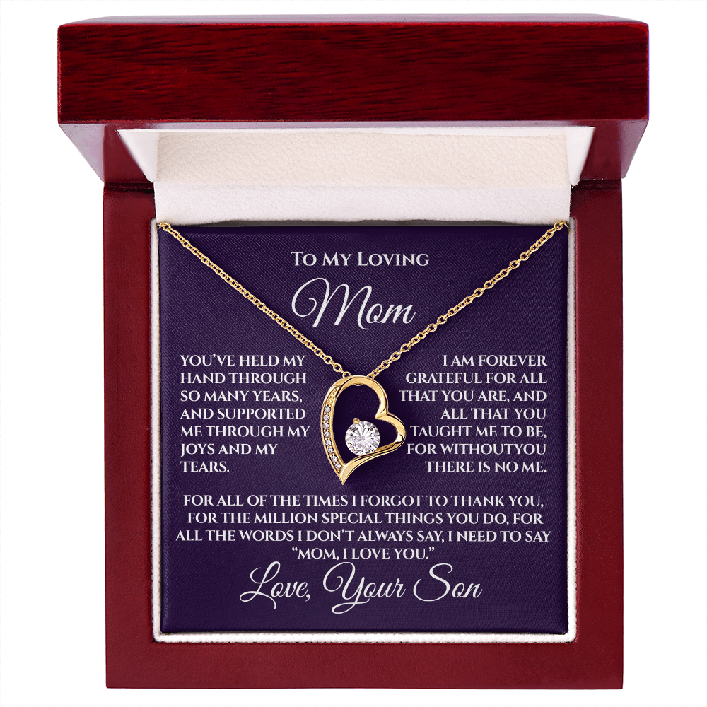 Gift for Mom from Son — “Without You There's No Me” Necklace