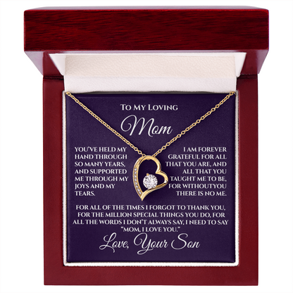 Gift for Mom from Son — “Without You There's No Me” Necklace