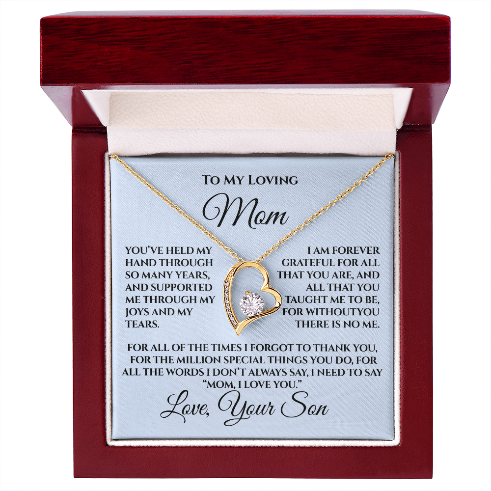 Mother's Day Gift for Mom from Son — “Without You There's No Me” Necklace