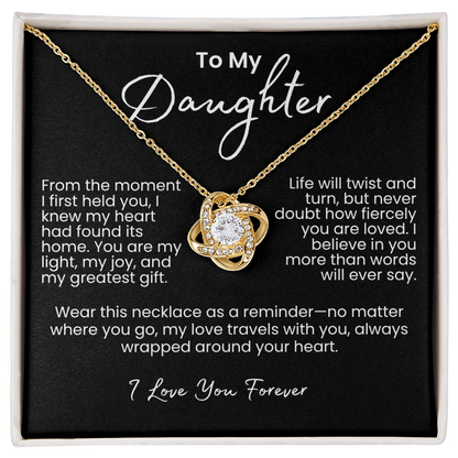 A Sparkling Gift of Love – Love Knot Necklace for Your Precious Daughter