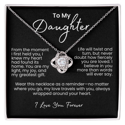 A Sparkling Gift of Love – Love Knot Necklace for Your Precious Daughter