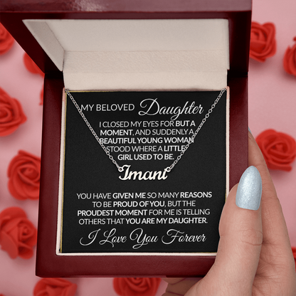My Beloved Daughter - I Love You Forever Personalized Name Necklace |