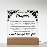 Para Mi Bella Hija | Placa Cuadrada de Acrílico