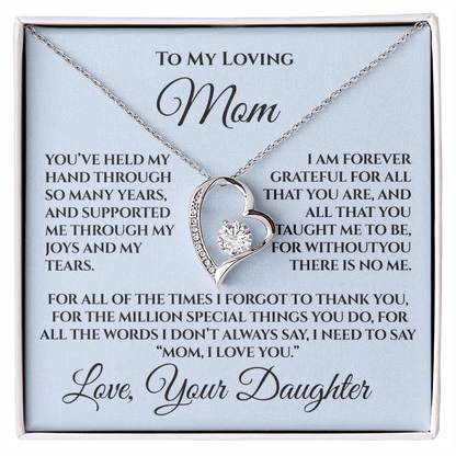 Mother's Day Gift for Mom from Daughter — “Without You There's No Me” Necklace