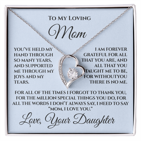 Mother's Day Gift for Mom from Daughter — “Without You There's No Me” Necklace