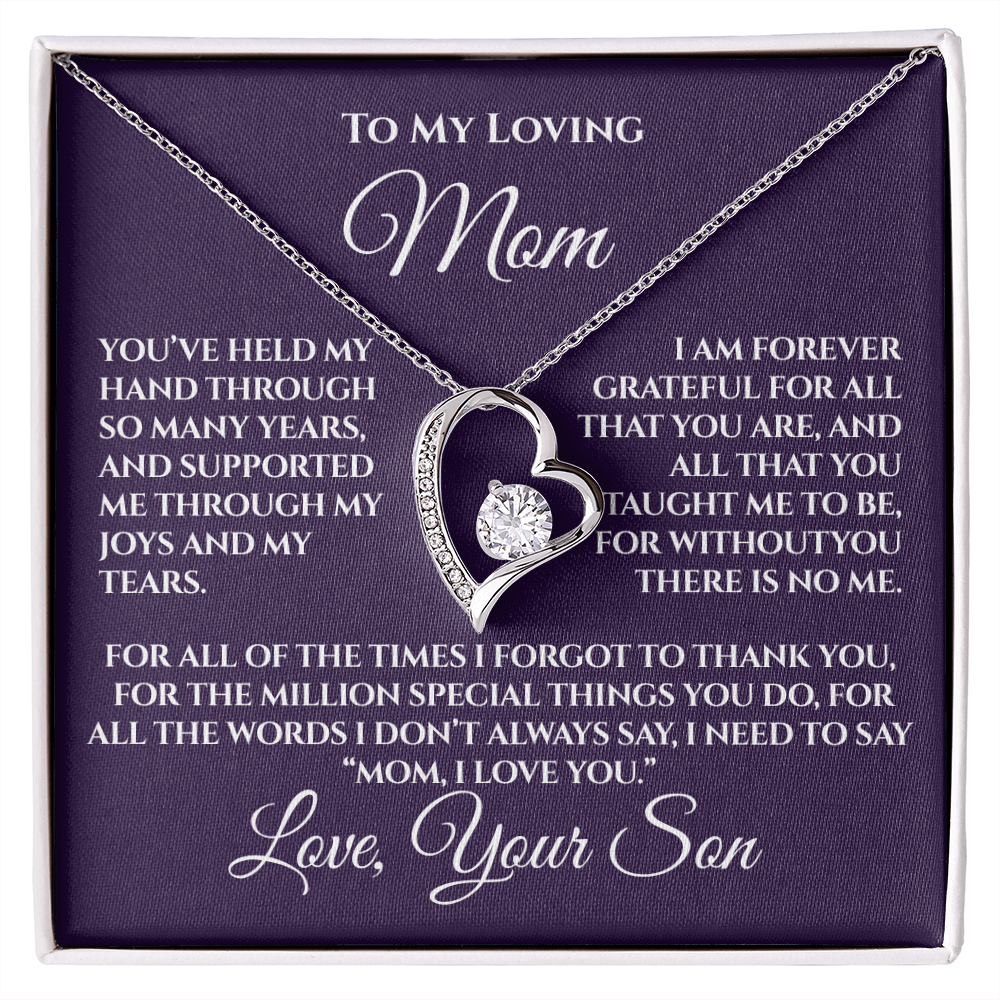 Gift for Mom from Son — “Without You There's No Me” Necklace