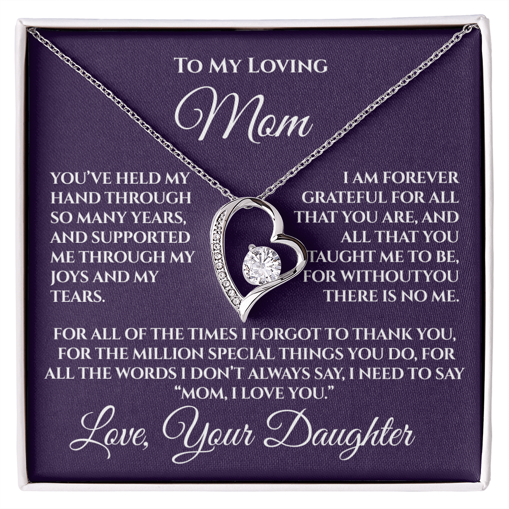 Gift for Mom from Daughter — “Without You There's No Me” Necklace