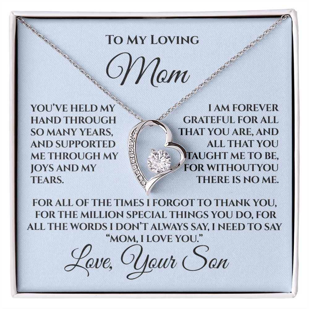 Mother's Day Gift for Mom from Son — “Without You There's No Me” Necklace
