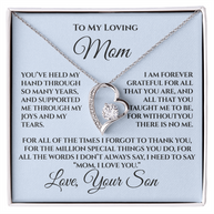 Mother's Day Gift for Mom from Son — “Without You There's No Me” Necklace