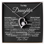 Para Mi Hija — Con amor, Papá | Collar Amor Eterno (Blanco/Dorado)