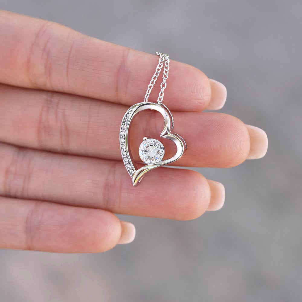 To My Daughter – Sparkling Forever Love Necklace with Heartfelt Message