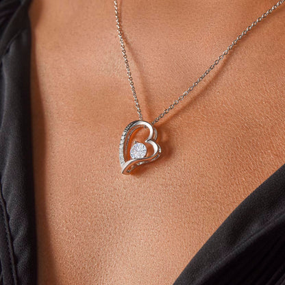 For the Daughter Who Has My Heart Necklace | From Dad |  14k white gold or 18k yellow gold finish