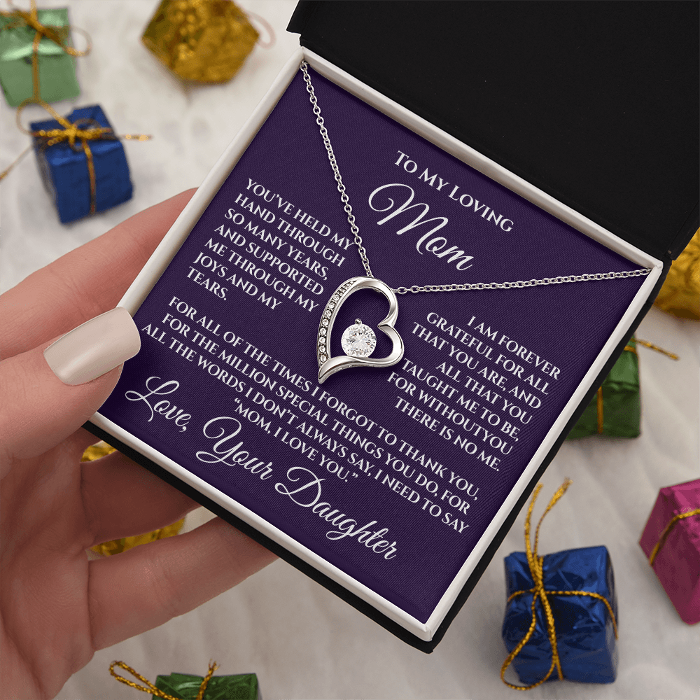 Gift for Mom from Daughter — “Without You There's No Me” Necklace