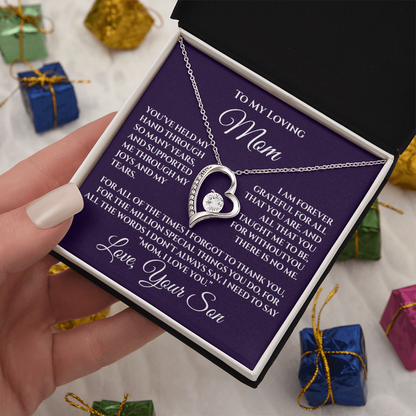 Gift for Mom from Son — “Without You There's No Me” Necklace