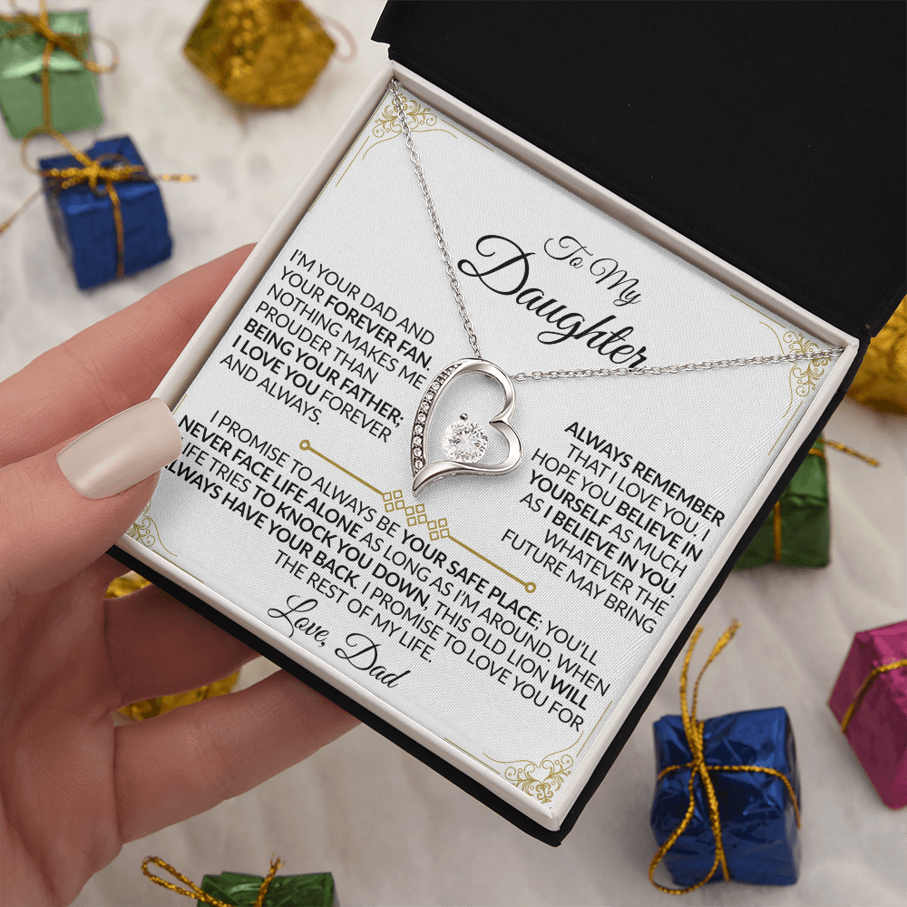 Dad to Daughter: You'll Never Face Life Alone Necklace