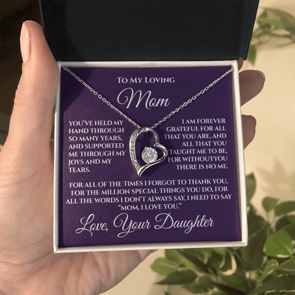 Gift for Mom from Daughter — “Without You There's No Me” Necklace