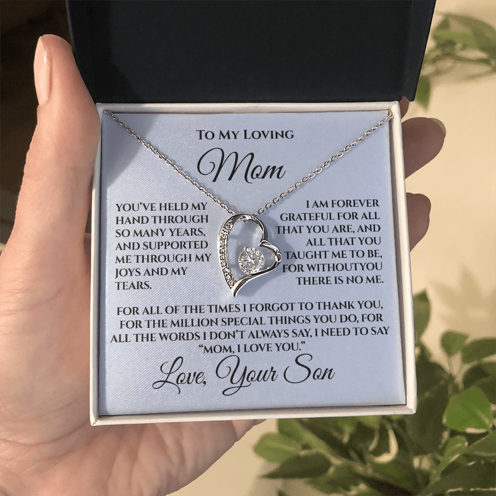 Mother's Day Gift for Mom from Son — “Without You There's No Me” Necklace
