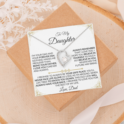 Dad to Daughter: You'll Never Face Life Alone Necklace