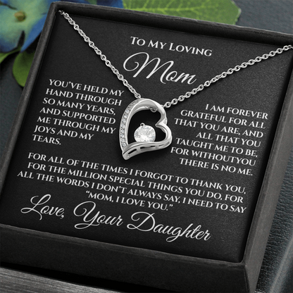 To My Mom — “Without You There's No Me” Necklace Gift From Daughter