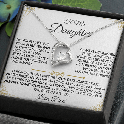 Dad to Daughter: You'll Never Face Life Alone Necklace