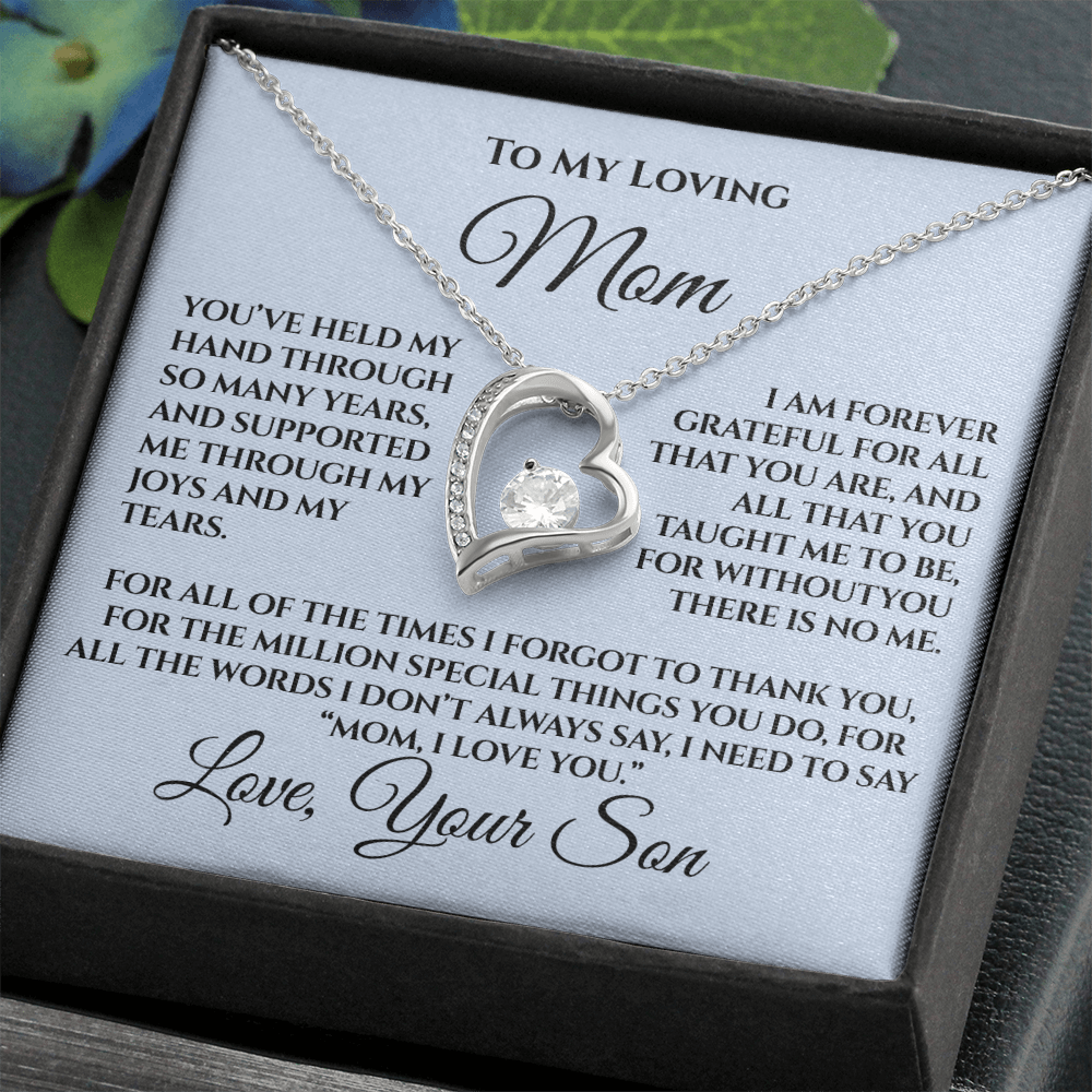 Mother's Day Gift for Mom from Son — “Without You There's No Me” Necklace