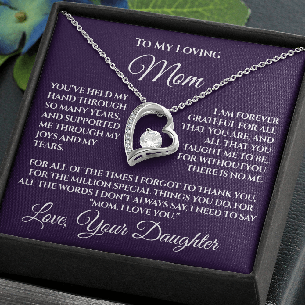 Gift for Mom from Daughter — “Without You There's No Me” Necklace