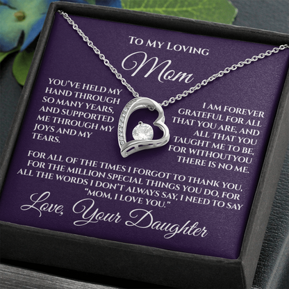 Gift for Mom from Daughter — “Without You There's No Me” Necklace
