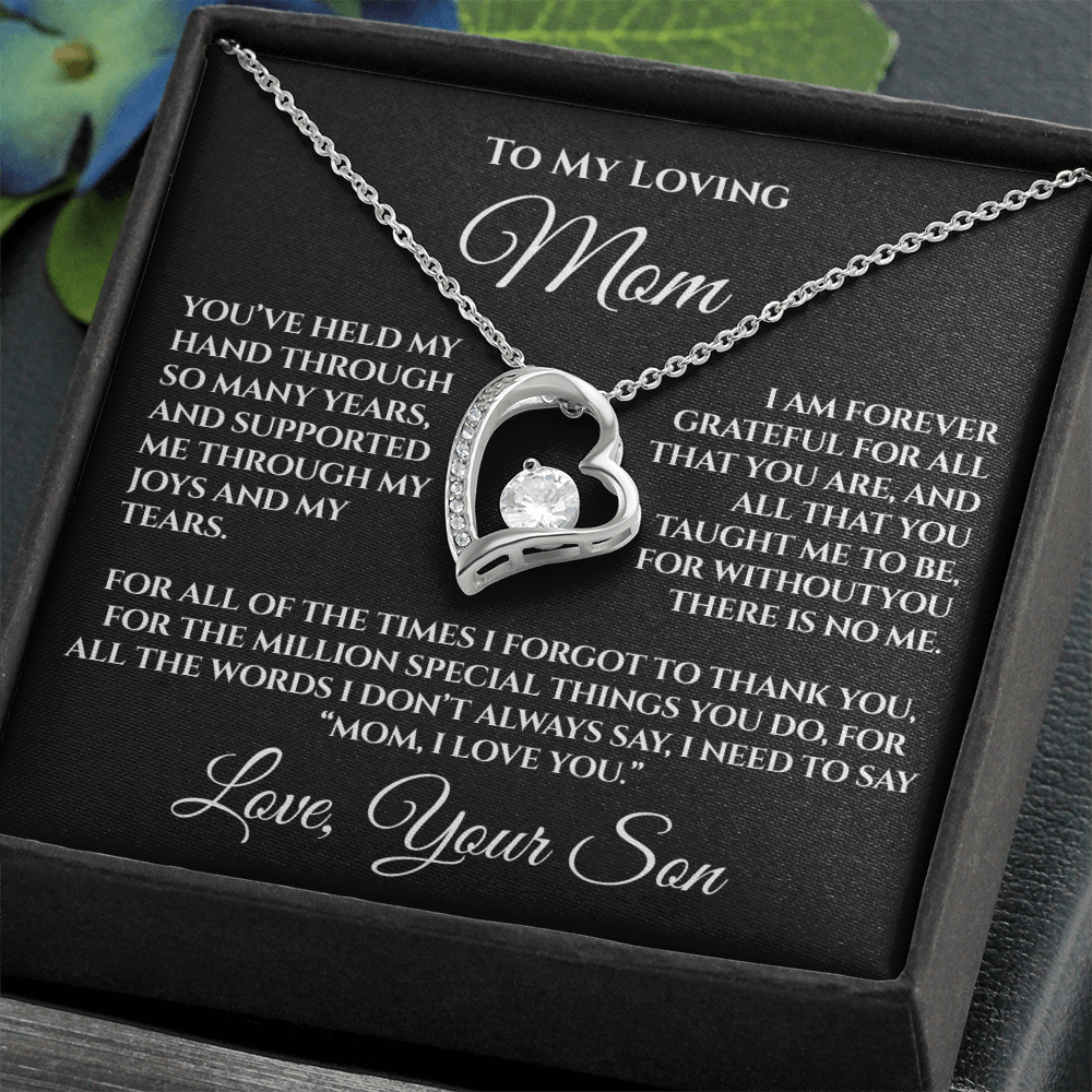 To My Mom — “Without You There's No Me” Necklace Gift From Son