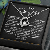 Para Mi Hija — Con amor, Papá | Collar Amor Eterno (Blanco/Dorado)
