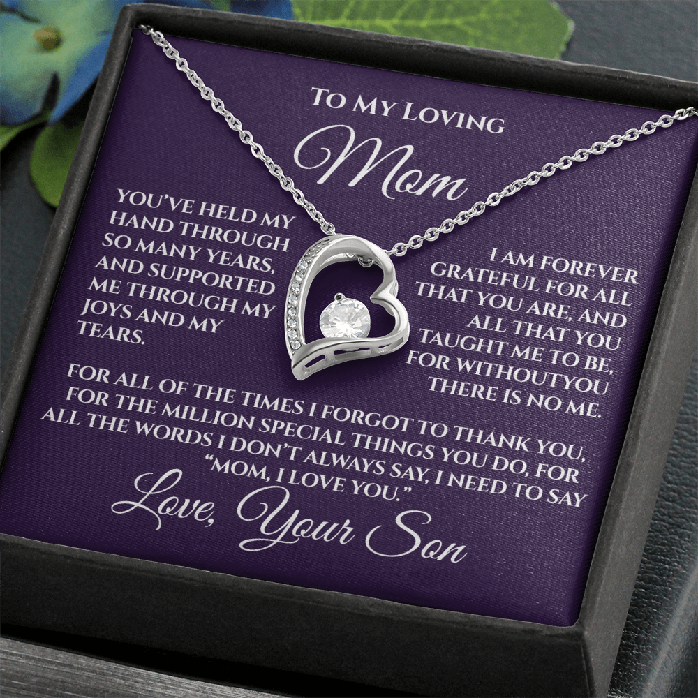 Gift for Mom from Son — “Without You There's No Me” Necklace