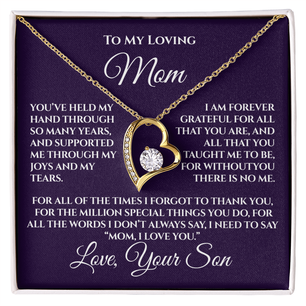 Gift for Mom from Son — “Without You There's No Me” Necklace