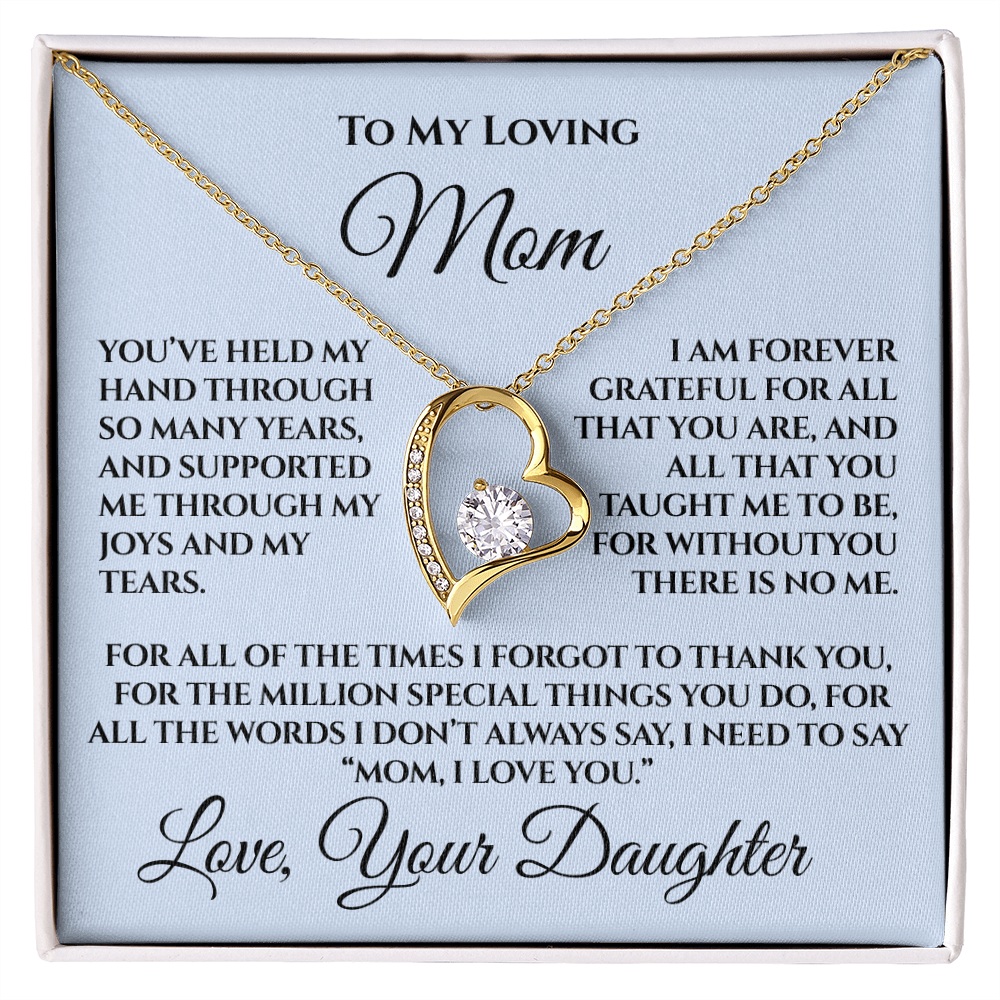 Mother's Day Gift for Mom from Daughter — “Without You There's No Me” Necklace