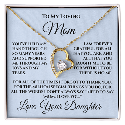Mother's Day Gift for Mom from Daughter — “Without You There's No Me” Necklace
