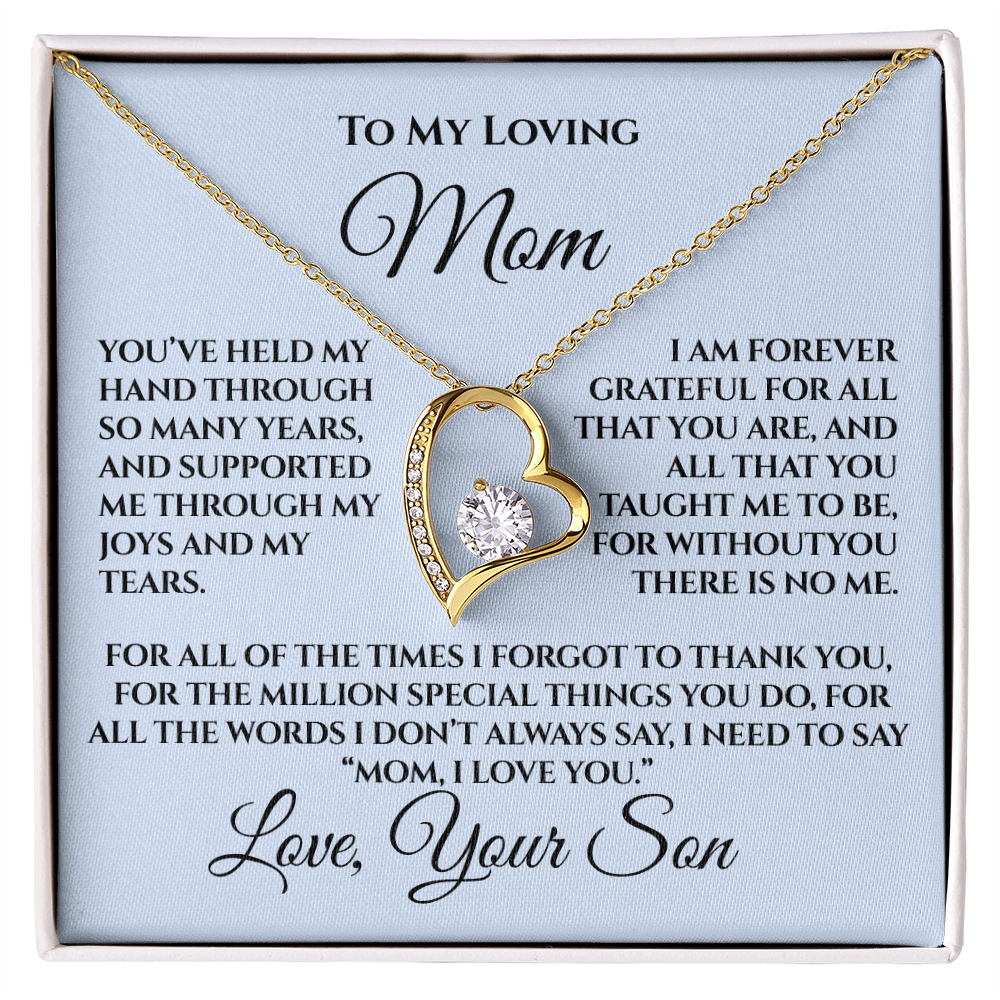 Mother's Day Gift for Mom from Son — “Without You There's No Me” Necklace