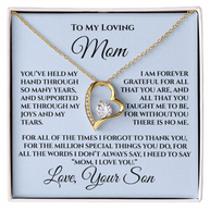 Mother's Day Gift for Mom from Son — “Without You There's No Me” Necklace