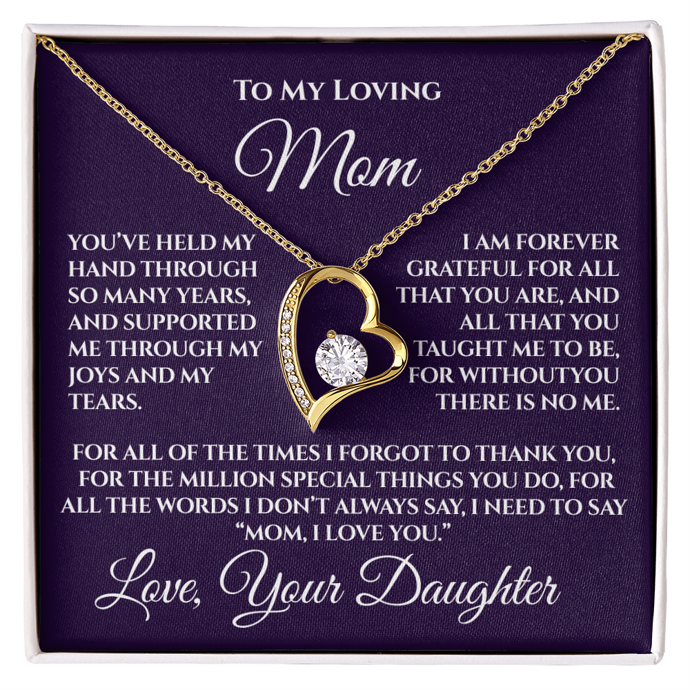 Gift for Mom from Daughter — “Without You There's No Me” Necklace